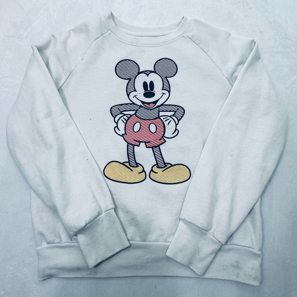 Disney Mickey Mouse Graphic Sweatshirt in Junior/ Medium (7-9) Disney Parks‎